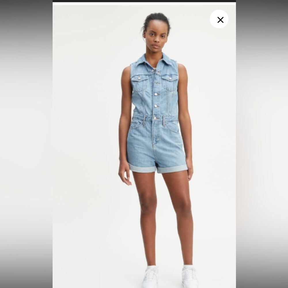 NWT Levi Marian Denim Romper